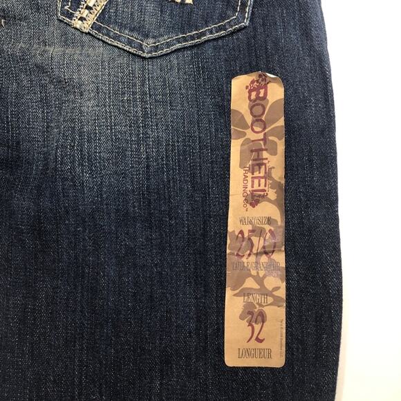 BTC Jeans Women sz 25 Bootheel Trading Co Jeans Kennett Straight inseam 32" - Picture 11 of 12
